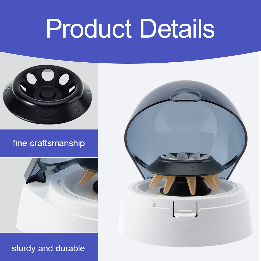 Blood Collection Tube - Mini Centrifuge 7000rpm High Speed Microcentrifuge