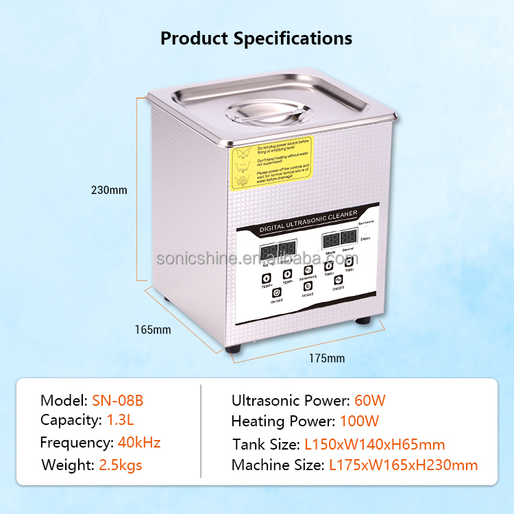 SN-08B 1.3L Electric Ultrasoni - đánh giá và giá Medical Lab Machines